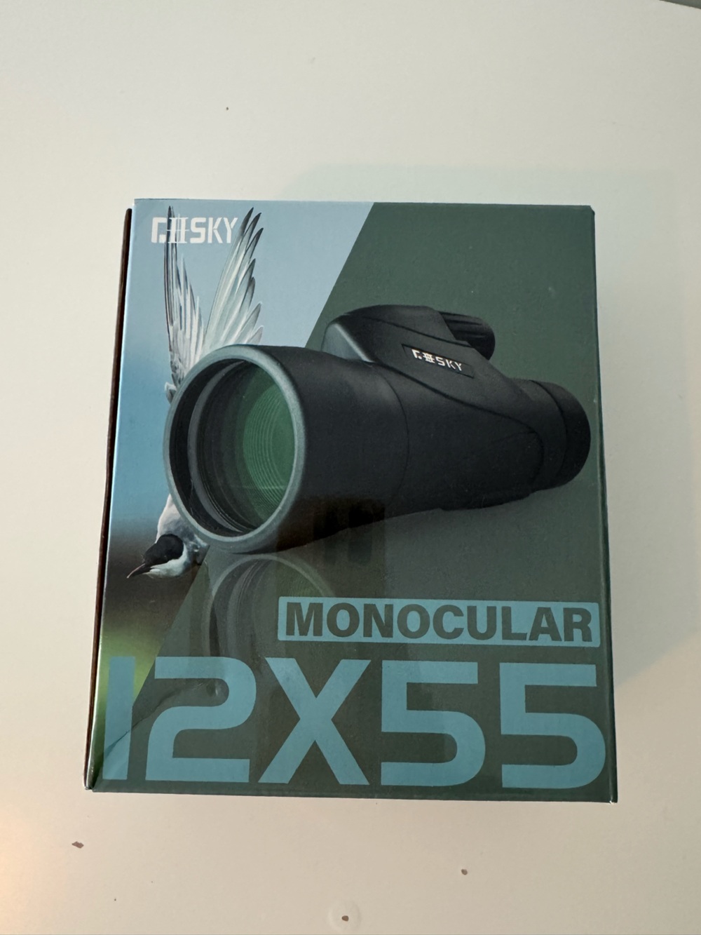 NWOT 12x55 GOSKY Black Monocular Telescope with Warranty